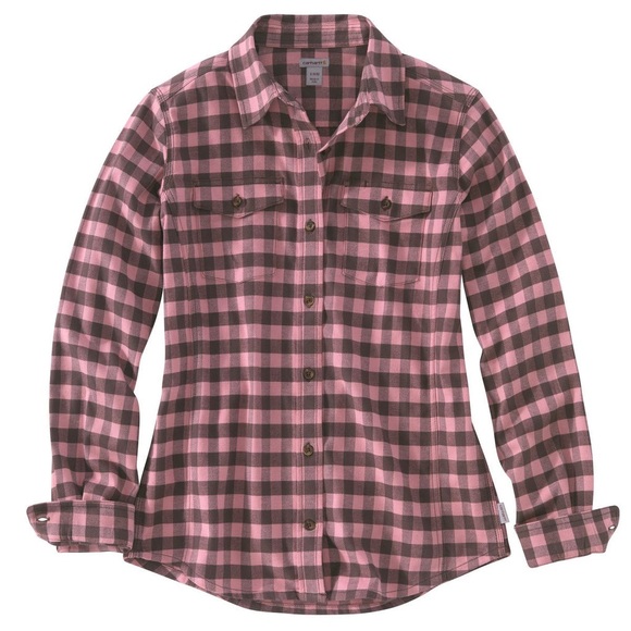 Carhartt Pink/Brown Flannel Shirt Size S - Picture 1 of 8